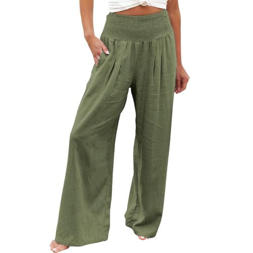 Pantalon en lin femme idéal pour la plage et les journées d'été ensoleillées