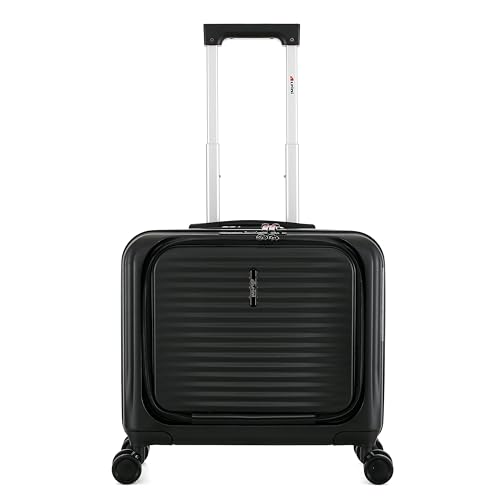 ALPINI Valise mallettes pour Ordinateur à 8 roulettes,avec Prise USB pour Recharge intégrer, Compatiment pour PC 13 à15 Pouces ou Tablette (B-Pilot-R, Noir...