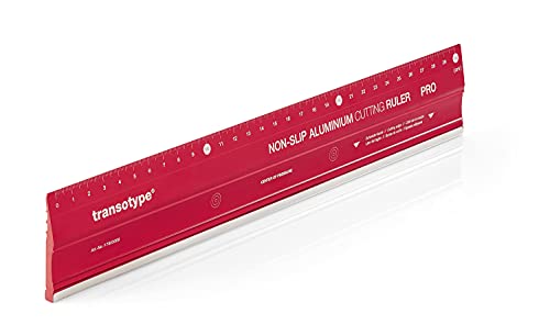 Règle à découper PRO transotype 30 cm règle aluminium antidérapante arête acier