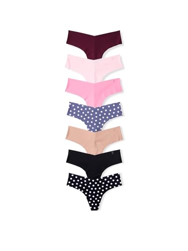 Image of Victoria's Secret Women's No Show Thong Underwear, Panties for Women, Multi Pack (XS-XXL)
