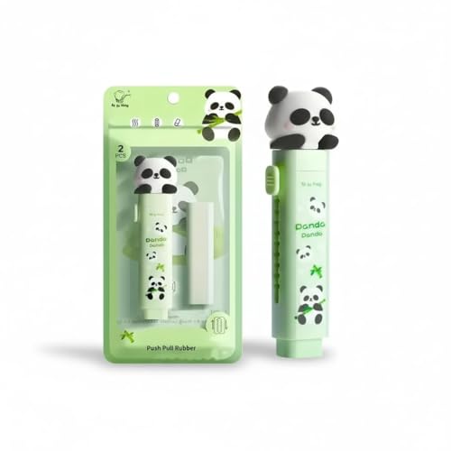 Image of Kawaii Cute Green Pencil Pouch with Push-Pull Eraser Set for Kids Soft Plush Cartoon Stationery Combo School Supplies for Boys & Girls Multi-Pocket Zipper Case + Eraser | Gift Pack