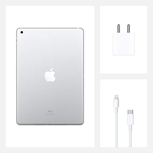 Image of 2020 Apple iPad with A12 Bionic chip (10.2-inch /25.91 cm, Wi-Fi, 32GB) - Silver (8th Generation)