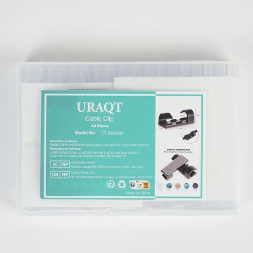 URAQT Self Adhesive Cable Tidy Wire Clips, 40 Pcs Cable Management Wall Cable Clips, Strong Viscous Transparent Cable Organizers for Home, Office, Car, Decoration Hanging, Fairy Light, Etc. - Image 14
