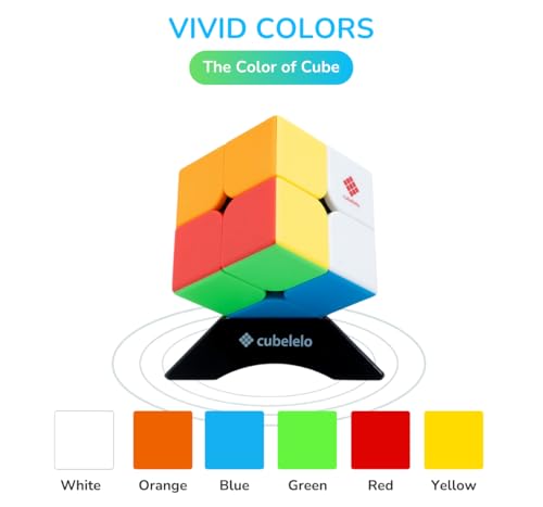 Image of Cubelelo Drift 2M 2x2 Magnetic Stickerless Speedcube | Premium Multicolor Puzzle Cube for Kids & Adults | Ideal for Speedcubing, Brainstorming, and Mental Development | (Smooth & Fast Turns)