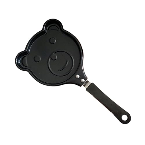 BYYLECL Sartén pequeña antiadherente para crepes, tortillas, mini panqueques, multiusos para desayuno, crepes, albóndigas de huevo, oso pequeño