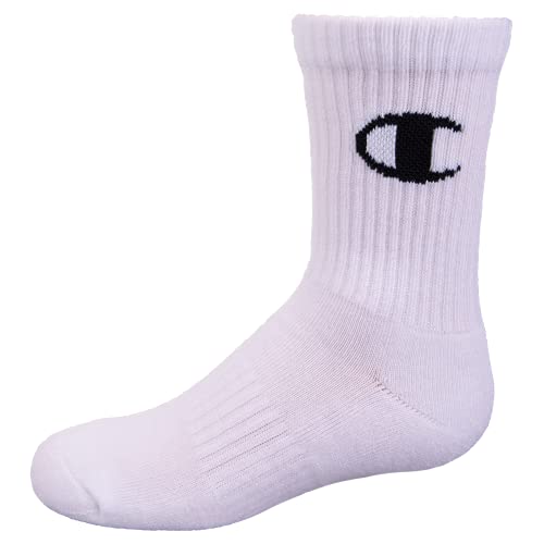 Image of Champion Kids' Kids' 6-pack Crew Socks With Color and Size Options