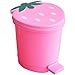 DOITOOL Strawberry Trash Can Cute Trash Can Kawaii Mini Trash Can for Desk Mini Garbage Can Plastic Strawberry Kitchen Waste Bin for Car Office Home Bedroom Bathroom Decor Pink
