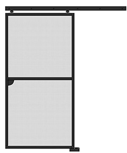 Schellenberg 70071 Fliegengitter Schiebetür Premium, Insektenschutz Tür zum Schieben, Alu-Profil und Fiberglas-Gewebe, kürzbar, 120 x 240 cm, Anthrazit