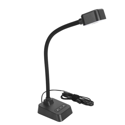 Kelawoly Cámara de Documentos HD 2K, Cámara USB para Profesores Enfoque Automático de 13 MP Luz LED de 3 Niveles Inversión de Imagen Manual Diseño Plegable con Micrófono Incorpora