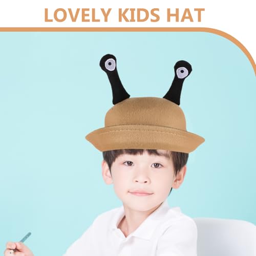 Homoyoyo Small Round Snail Eyes Hat for Creative Casual Wear Cap Light Brown Dress Up Hat for Adorable and Unique Design for Fall and Winter3