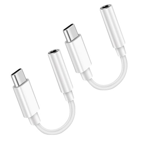 タイプC イヤホン 変換アダプタ USB Type-C イヤホンジャック 3.5mm イヤホンコネクター 【2個セット】 ヘッドホン