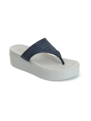 Image of ELLE Women's Embellished Platform Thong Sandals