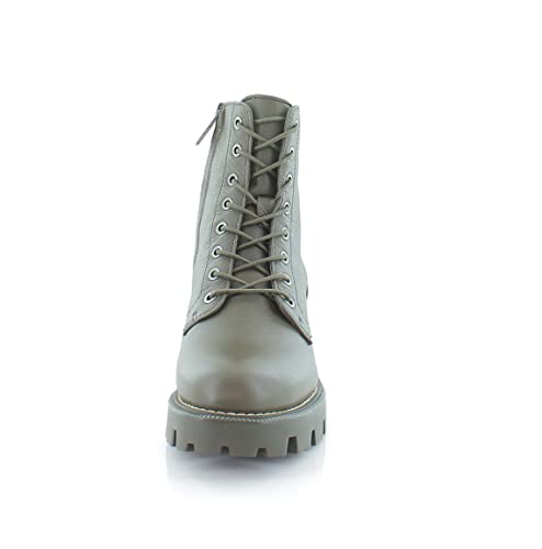 Sam Edelman Garret Alpine Green Lace Up Moto Platform Combat Leather Ankle Boots (Alpine Green, 7.5) #TOP7