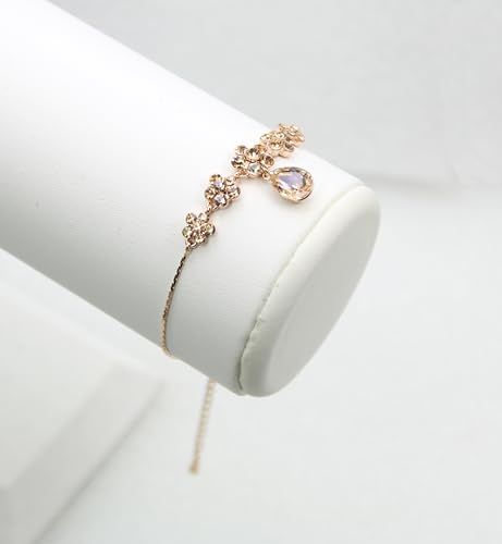 Image of Faship Gorgeous Rhinestone Crystal Floral Necklace Earrings Set