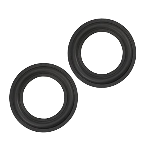 Fielect 2Pcs 3.07inch/78mm Rubber Speaker Edge Surround Rings Replacement Kit for Speaker Repair or DIY Black