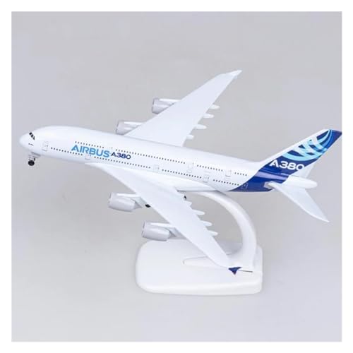 Avión clásico A380 de aleación metálica con tren de aterrizaje para coleccionistas