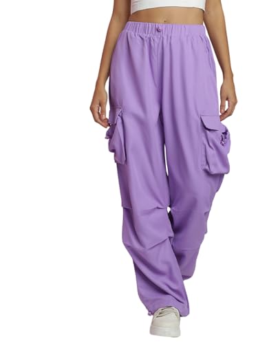 Image of KOTTY Women's High Rise Relaxed || Straight || Joggers Fit Cargo's for Pants || Trousers