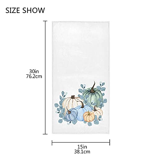 Amazon.com: Fall Blue Pumpkin Kitchen Hand Towels Thanksgiving