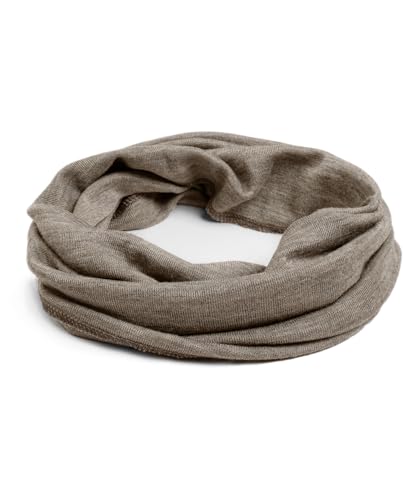 Engel Natur Schlauchschal, 70% Wolle, 30% Seide, für Damen und Herren (Walnuss)