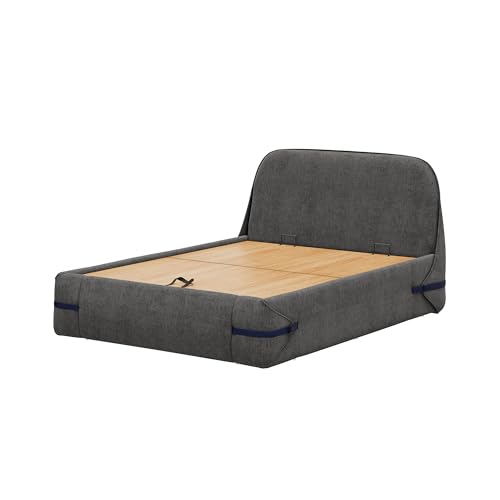 Image of Wakefit Hibernis Queen Size Hydraulic Storage Upholstered Bed