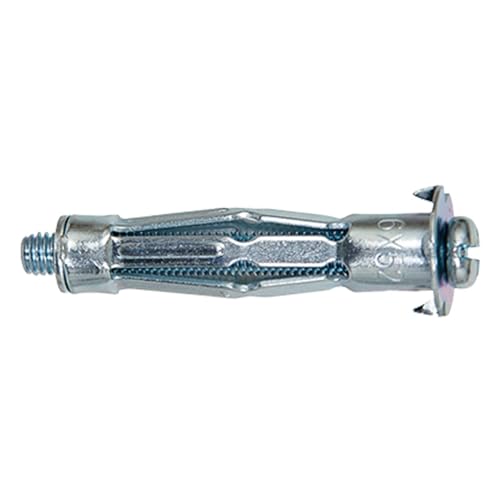 fischer HM S 519774 - Taco de metal con tornillos para fijación de imágenes, Rieles de cortinas en paneles (50 unidades), Gris, 5 x 52 tornillo