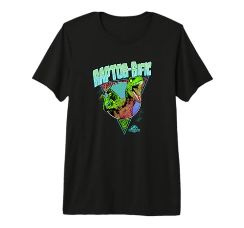 T-shirt Jurassic World Velociraptor haut de gamme en coton pour fan de dinosaures