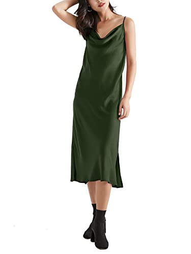 新品未使用 Chi Chi London カウルネックロングドレス グリーン M Cowl Neck Satin Slip Maxi Dress in Green | Chi Chi London UK