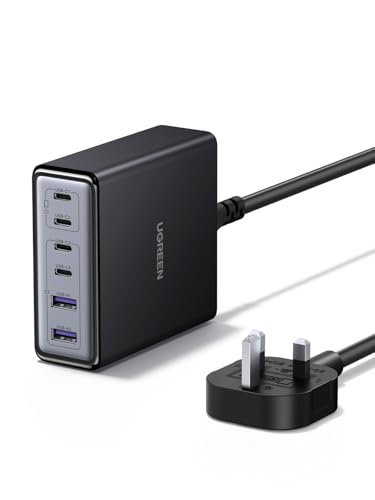UGREEN 100W USB C Charger 6-Port Charging Station with 65W GaN PPS Fast Charger Laptop Charger Compatible with MacBook Pro/Air iPad Pro/Air iPhone 17-8 Series Galaxy S25/S24 Pixel 9/8 etc