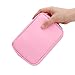 E-Tree Cute Small Makeup Bag, Cosmetic Toiletry Skin Care Make up Little Items Pouch for Purse,Zipper Mini Tech Charger Cable Electronic Organizer Case,Travel Accessories,Pink