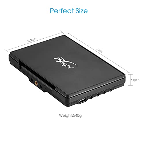 Image of Black Pearl RC801 FPV Monitor with DVR 5.8Ghz 40CH 7 inch HD Screen Diversity Receiver 1024x600 Monitor with Integrated Battery and Sunshade Hood for DJI Phantom (RPSMA ANT)