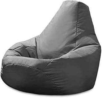 Beautiful Beanbags - Adult Highback Beanbag Chair - Large Water-Resistant for Indoor and Outdoor Use - Lounge or Gaming Chair - Manufactured in UK (Grey)