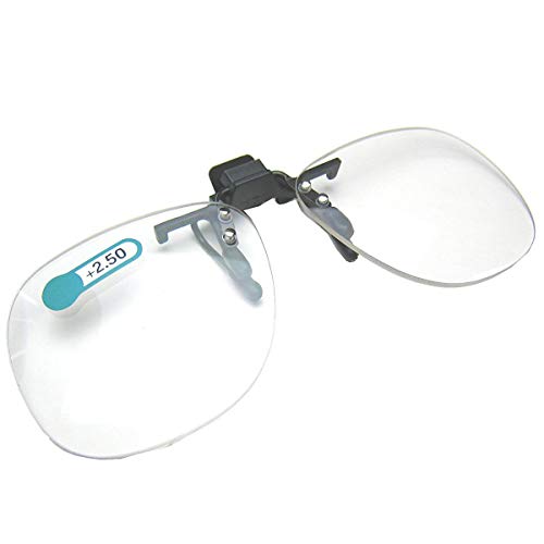 Daiso Japan Optical Clip-on Flip-up Magnifying Reading Glasses +2.50 Diopter