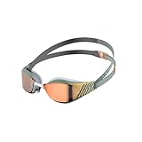 Speedo Fastskin Hyper Elite Mirrored Goggle, Country Green/Black/Nectarne