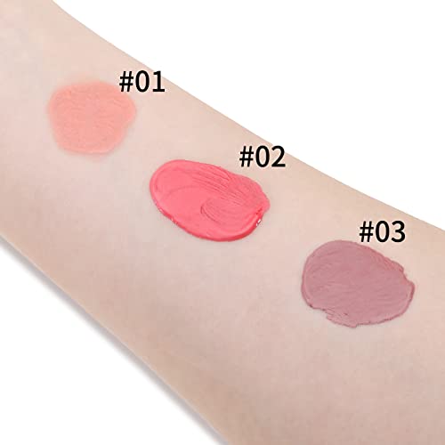 Boobeen Matte Liquid Blush, Blush Beauty Wand, Blendable Face Blush With Cushion Applicator, Soft Cream Blush For Cheeks, Natural Looking #TOP3