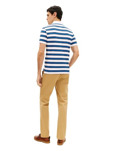 Image of Tommy Hilfiger Men's Short Sleeve Polo Shirts in Slim Fit with Stretch and Organic Pique Cotton