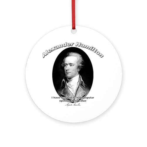 CafePress Alexander Hamilton 03 Round 4" MDF Ornament