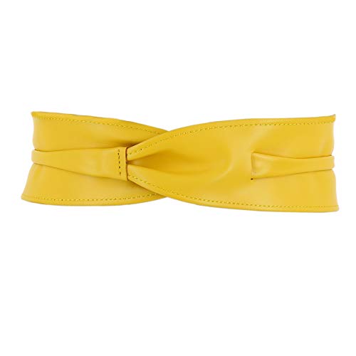 Image of FASHIONGEN - Woman Italian leather Obi belt, CASSIANE