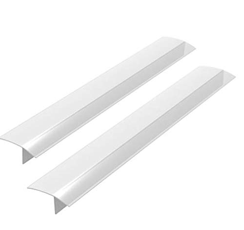 ITEMporia 2 Pack Silicone Stove Gap Cover, Heat Resistant Gap Filler to Seal Between Stovetop, Countertop, Oven - Easy to Clean(25 Inches, Translucent White)