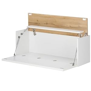 Lomadox Büro Sekretär wandhängend weiß Eiche