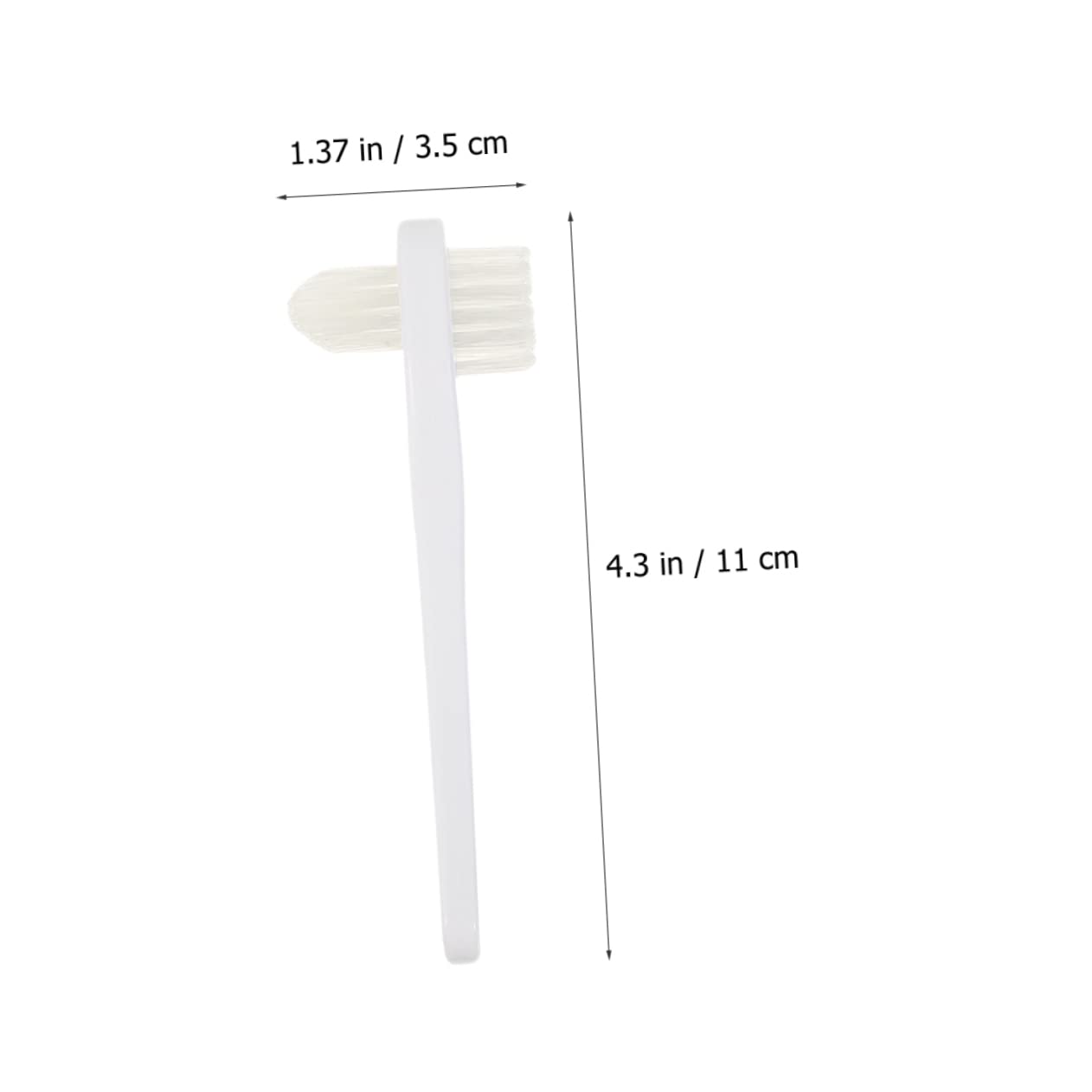 30 Pz finto spazzolino a doppia testa spazzola per protesi spazzola per la pulizia della dentiera domestica mini viaggio spazzolino denti spazzolino portatile fornitura di protesi