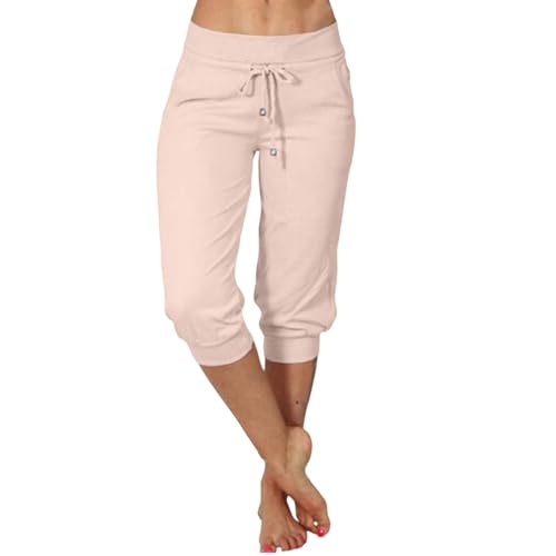 Pantalon d'extérieur pour femme coupe courte en S legging argenté rose de sport