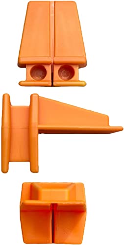 Brick Line Blocks [12 Pack] for Bricklaying Straight Bricks Orange Corner Line Anchor Blocks (12 Blocks)