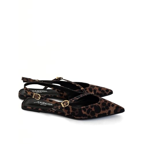 LUMINOSA Women’s Pointed-Toe Cross-Strap Flats2