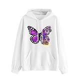 PTLLEND Lässige Langarm-Blusen für Damen, locker sitzende Tunika mit Reißverschluss und V-Ausschnitt