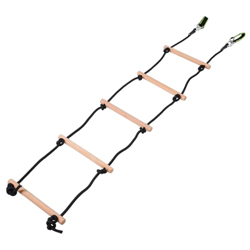 Échelle de corde lits superposés en bois facile à installer pour aire de jeux