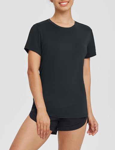 baleaf Women's Running Shirts Short Sleeve Workout Athletic Tops Moisture Wicking Quick Dry Exercise Hiking UV Sun Shirt2