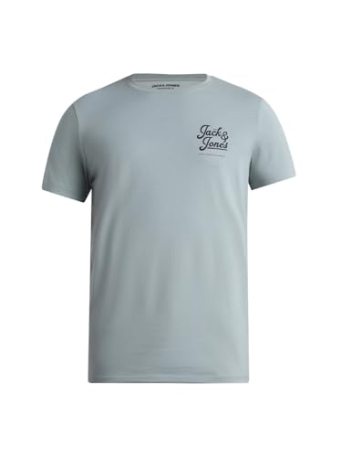 Image of Jack & Jones Men Pure Cotton Typography Printed Slim Fit T-Shirt