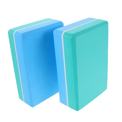 Mikikit 2 Piezas Bloques de Yoga de Espuma EVA Densa y Ligera Antideslizantes Olores Soporte Estable para Mujeres y Principiantes Accesorios Compactos para Estiramientos y Entrenamientos