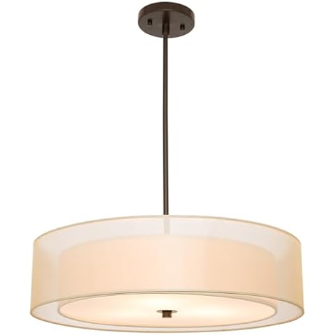 VONLUCE 3-Light Double Drum Pendant Light Cover