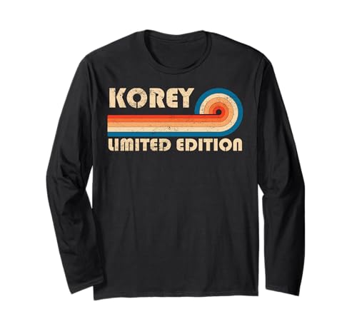 KOREY First Name Funny Retro Vintage Birthday Maglia a Manica